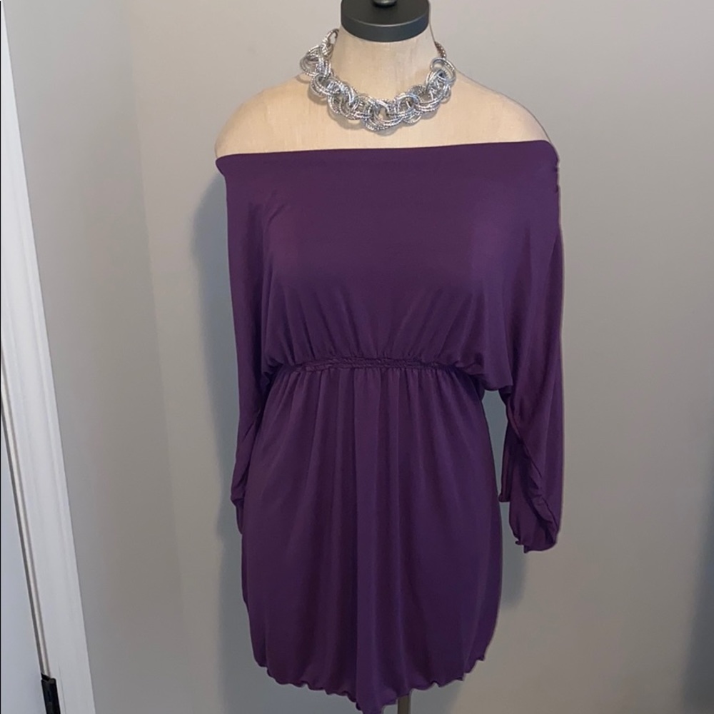 COPY - Beautiful Purple Off Shoulder Dress
